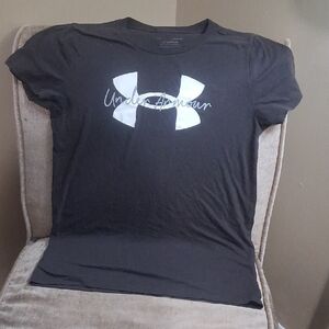 Under Armour Black T-Shirt with White Logo